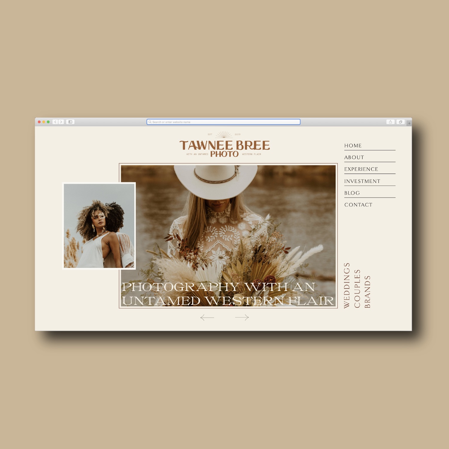 Website design for Tawnee Bree Photo